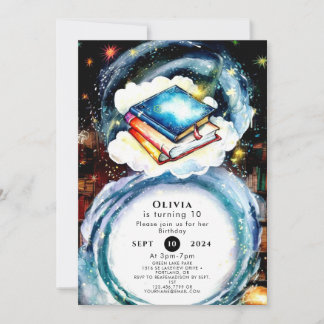 Fun Pastel Watercolor Storybook Geburtstag Einladung