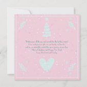 Fun Pastel Weihnachten Familie Flat Holiday Card (Rückseite)