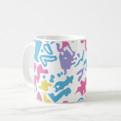 Fun pastellfarbene, lebendige Formen Kaffeetasse (Vorderseite Links)