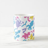 Fun pastellfarbene, lebendige Formen Kaffeetasse (Mittel)