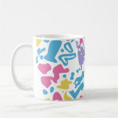 Fun pastellfarbene, lebendige Formen Kaffeetasse (Links)