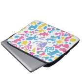 Fun pastellfarbene, lebendige Formen Laptopschutzhülle (Vorne Knopf)