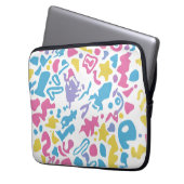 Fun pastellfarbene, lebendige Formen Laptopschutzhülle (Vorderseite Links)