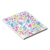 Fun pastellfarbene, lebendige Formen Notizblock (angewinkelt)
