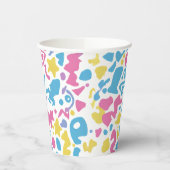 Fun pastellfarbene, lebendige Formen Pappbecher (Links)
