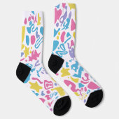 Fun pastellfarbene, lebendige Formen Socken (Rechts)