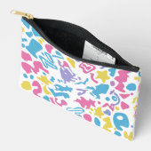 Fun pastellfarbene, lebendige Formen Zubehörtasche (Offen)