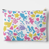 Fun pastellfarbene, lebendige Formen Zubehörtasche (Rückseite)