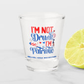 Fun Patriotic 4. Juli Personalisiert Schnapsglas (Vorderseite)