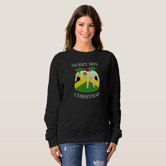 Fun Patriotic | JAMAICA FLAG | Weihnachts-Pudding Sweatshirt (Vorne ganz)