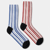 Fun Patriotic Mismatch Stripe Odd Socks Socken (Rechts)