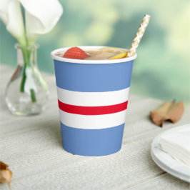 Fun Patriotic Red White Light Blue Racing Streifen Pappbecher