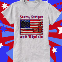 Fun Patriotic Ukulele Flag mit US Flagge