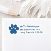 Fun Paw Print for Dog Lover V02 BLUE (Insitu)