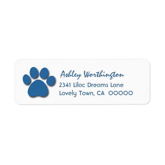 Fun Paw Print for Dog Lover V02 BLUE (Vorne)