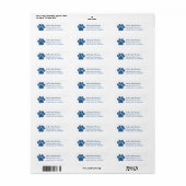 Fun Paw Print for Dog Lover V02 BLUE (Vorne)