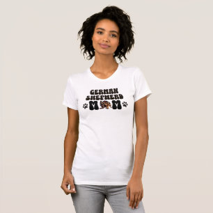 Fun Pawprints deutsche Shepherd-Mama T-Shirt