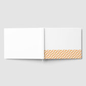 Fun Peach Edge Polka Punkte auf weißem Hintergrund Gästebuch (Voll)