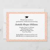 Fun Peach Polka Dot 20XX Abschluss FotoCollage Einladung (Rückseite)