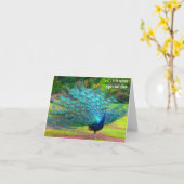 Fun Peacock Birthday Card Karte (Gelbe Blume)