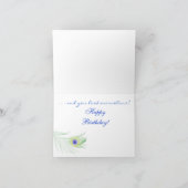 Fun Peacock Birthday Card Karte (Innenseite)