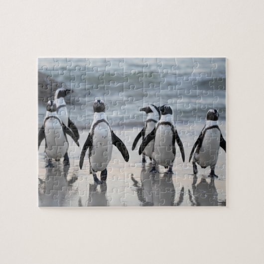 Fun Penguin Bird Naturschutz Kunst, Dichtung und M Puzzle (Horizontal)
