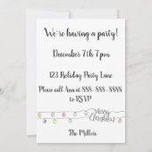 Fun Penguin Pyramid Holiday Cartoon Einladung (Rückseite)