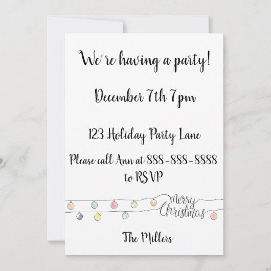 Fun Penguin Pyramid Holiday Cartoon Einladung (Rückseite)