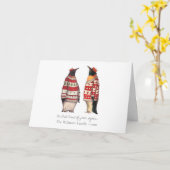 Fun Penguin Winterurlaubskarte, Weihnachtspulli Karte (Gelbe Blume)