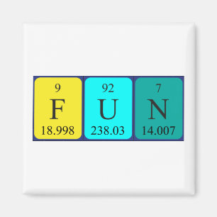 Fun-periodischer Tabellenkalkulationsmagnet Magnet
