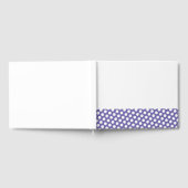 Fun Periwinkle Edge Polka Punkte auf weißem Hinter Gästebuch (Voll)