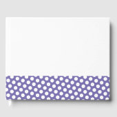 Fun Periwinkle Edge Polka Punkte auf weißem Hinter Gästebuch (Vorderseite)