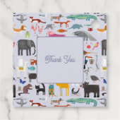 Fun Personalisiert Animal Baby Dusche Vielen Dank Geschenkanhänger (Rückseite)