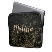 Fun Personalisiert Chic Gold Confetti Laptopschutzhülle (Vorderseite Links)