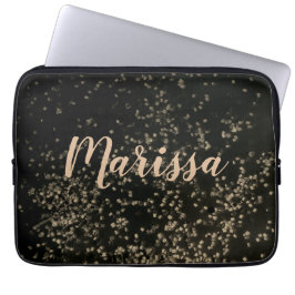 Fun Personalisiert Chic Gold Confetti Laptopschutzhülle