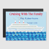 Fun Personalisiert Cruise Ship Thema Türmarker Magneteinladung (Vorne/Hinten)