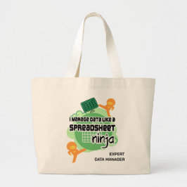 Fun Personalisiert Data Manager SPREADSHEET NINJA Jumbo Stoffbeutel