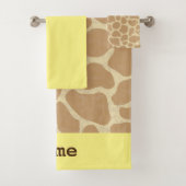 Fun Personalisiert Giraffe Badhandtuch Set (Insitu)