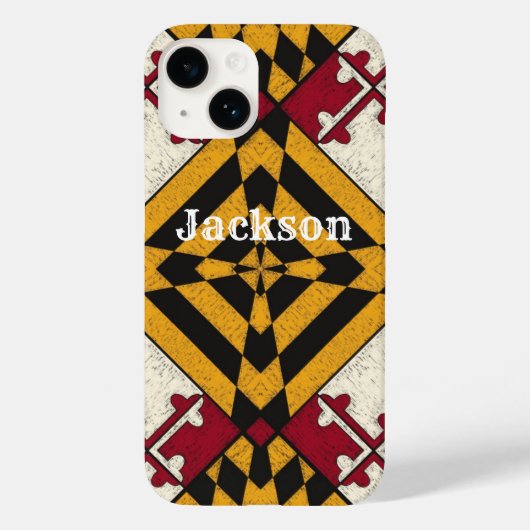 Fun Personalisiert iPhone Case Maryland Flag Graph (Rückseite)