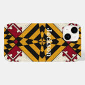 Fun Personalisiert iPhone Case Maryland Flag Graph (Rückseite (Horizontal))