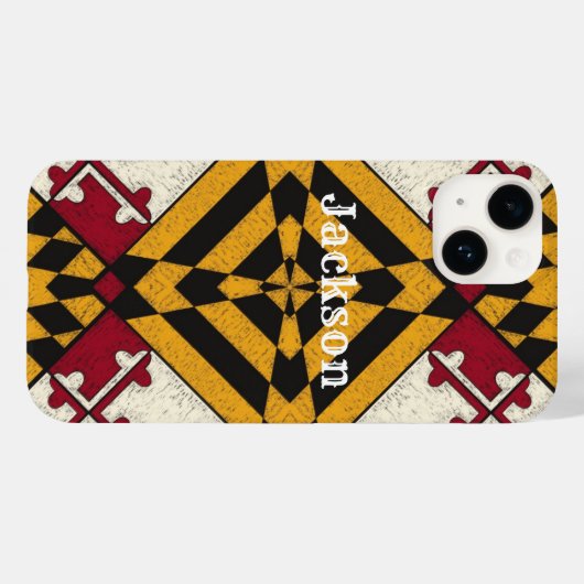 Fun Personalisiert iPhone Case Maryland Flag Graph (Rückseite (Horizontal))