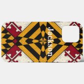 Fun Personalisiert iPhone Case Maryland Flag Graph (Rückseite (Horizontal))