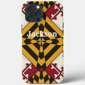 Fun Personalisiert iPhone Case Maryland Flag Graph (Rückseite)