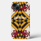 Fun Personalisiert iPhone Case Maryland Flag Graph (Rückseite)