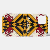 Fun Personalisiert iPhone Case Maryland Flag Graph (Rückseite (Horizontal))