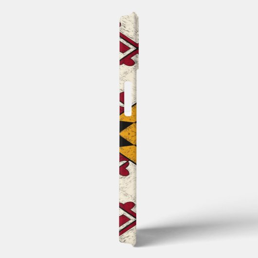 Fun Personalisiert iPhone Case Maryland Flag Graph (Rückseite / Rechts)