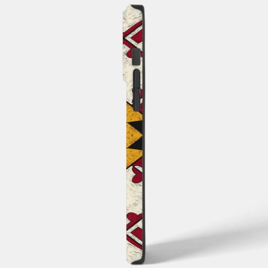 Fun Personalisiert iPhone Case Maryland Flag Graph (Rückseite / Links)