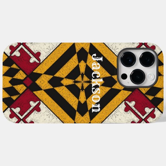 Fun Personalisiert iPhone Case Maryland Flag Graph (Rückseite (Horizontal))