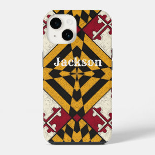 Fun Personalisiert iPhone Case Maryland Flag Graph 14 Hülle
