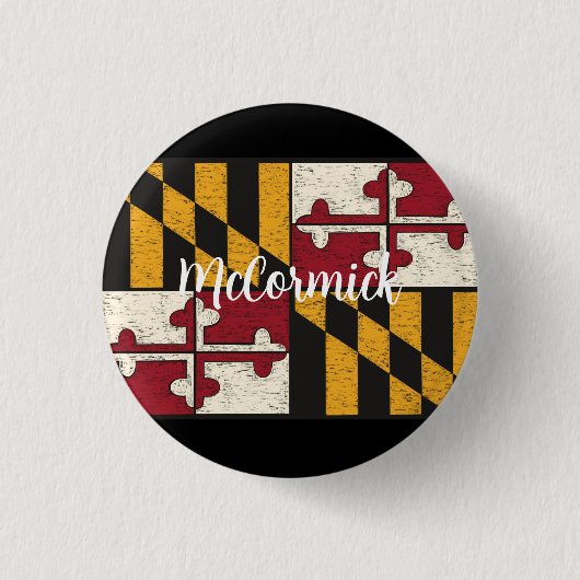 Fun Personalisiert Maryland Flag Lapel Metal Butto Button (Vorderseite)